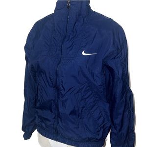 Vintage 90’s Nike Navy Blue Windbreaker Jacket, size small